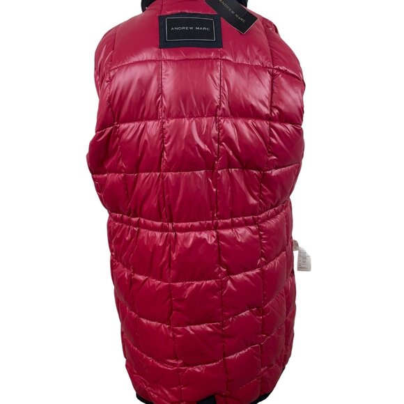 Andrew Marc Women's Black Coat With Faux Fur Hoodie Size XL - New - Picture 5 of 12